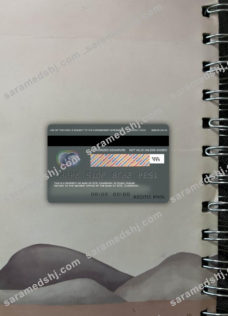 Cameroon SCB bank mastercard photolook back